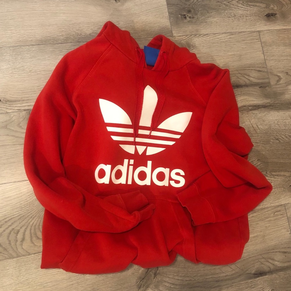 red adidas hoodie